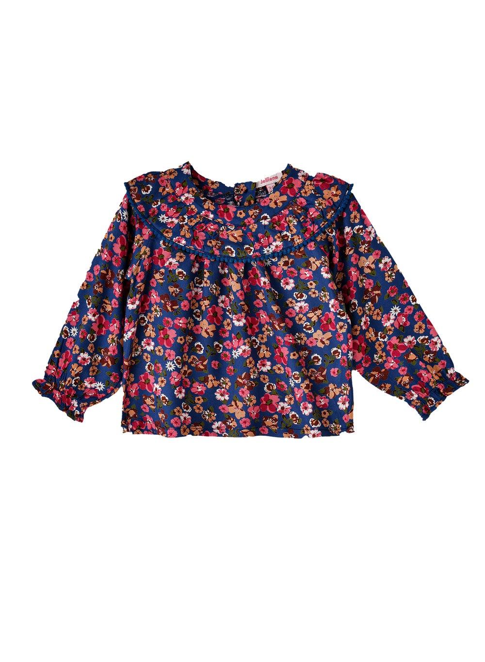 Girls' Multicolour Floral Top Dkfling503 - Image 1