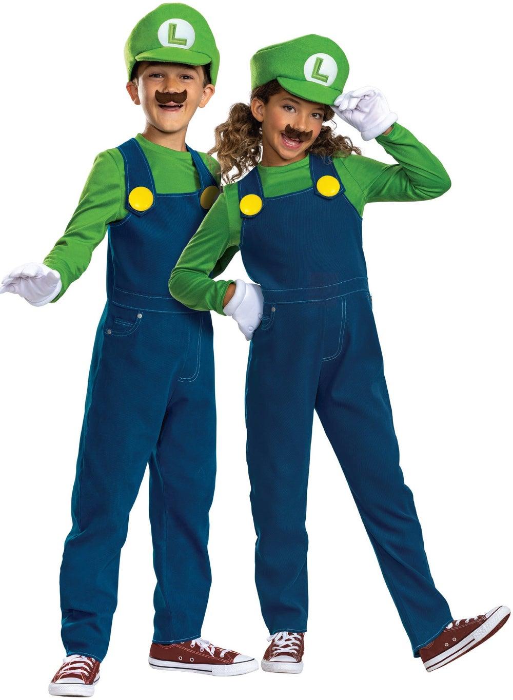 Luigi Kids Costume Official Super Mario Bros Outfit - Image 1