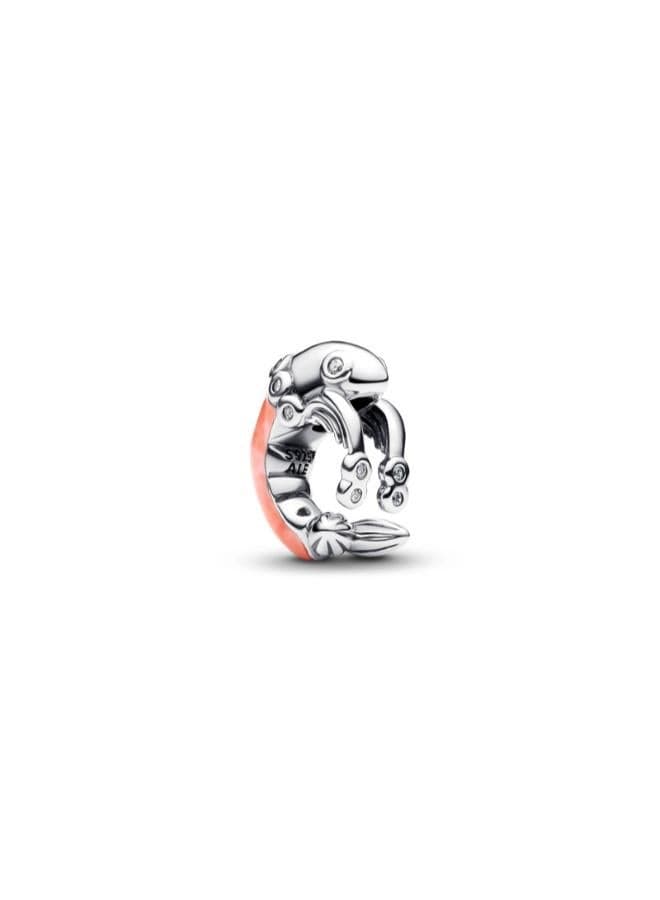 Pink Sterling Silver Shrimp Charm Thailand - Image 1