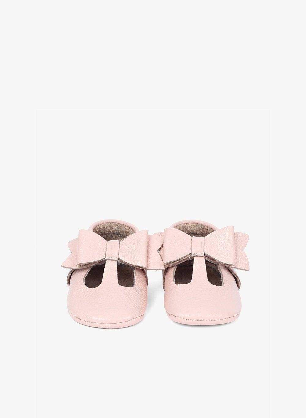 Pink Genuine Leather Moccasins for Babies - Image 1