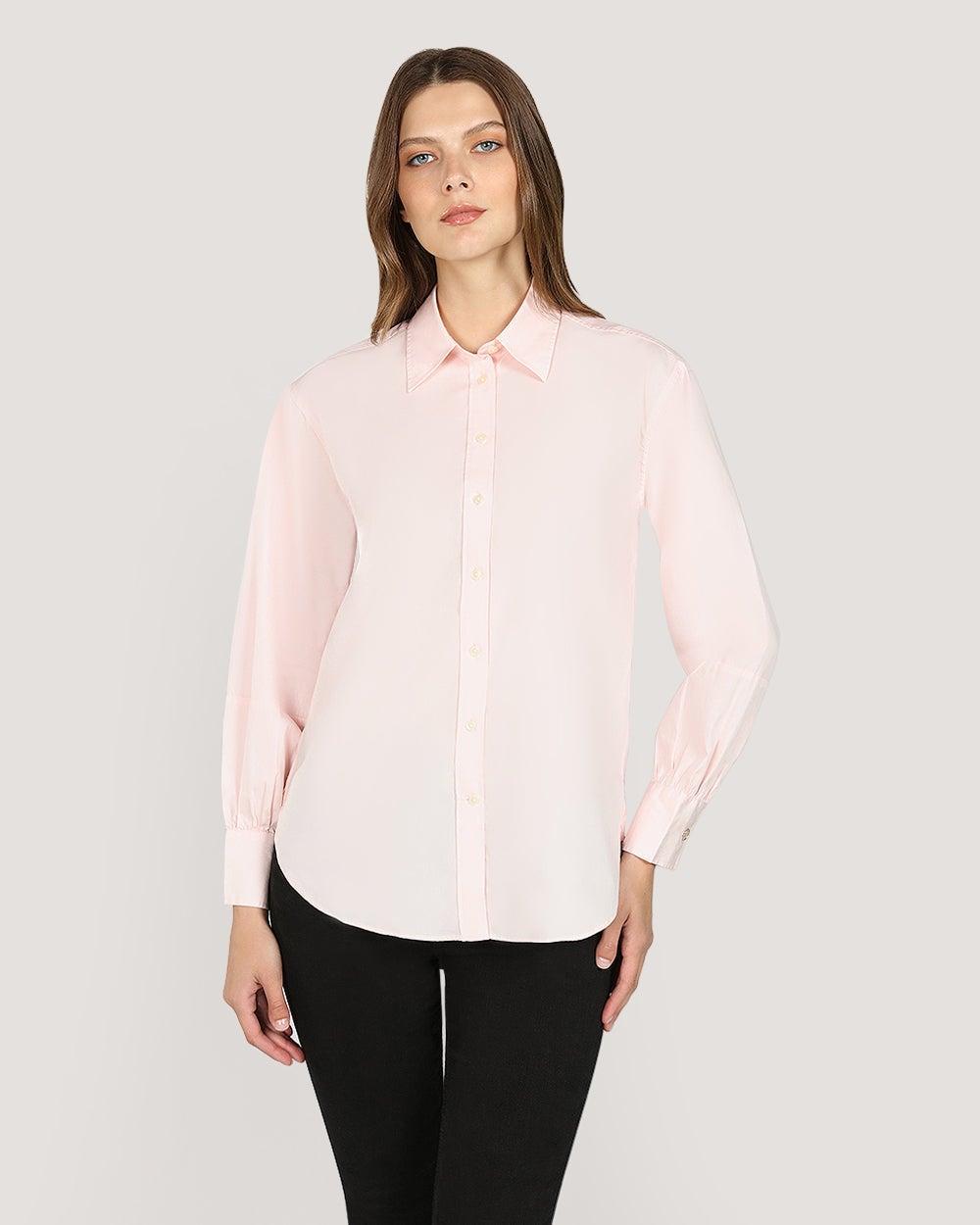 Gant Relaxed Volume Sleeve Cotton Shirt Salmon - Image 1