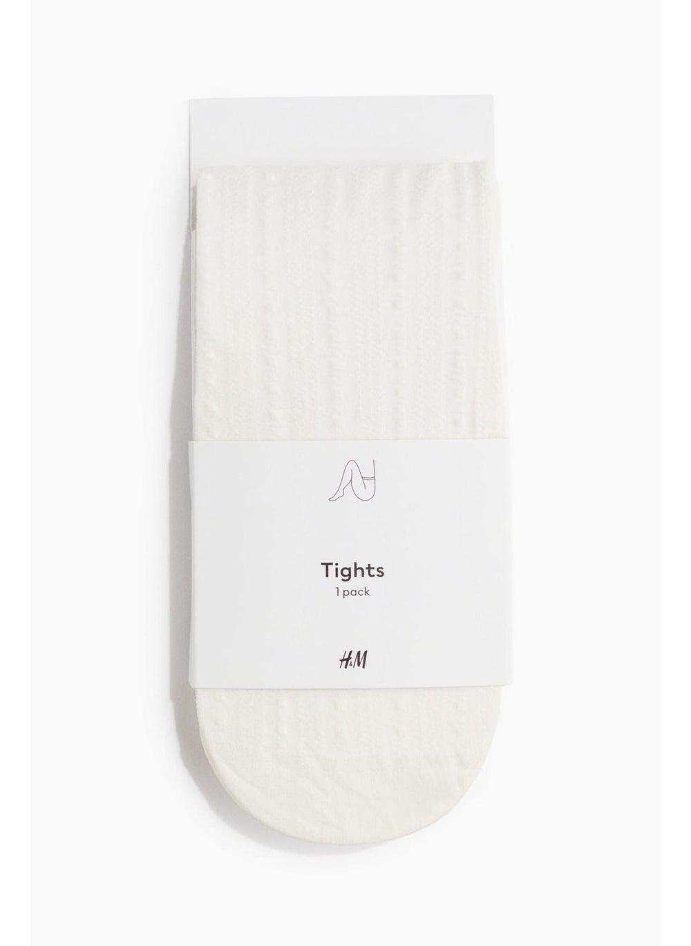 White Printed Patterned Tights Multipack - Image 1