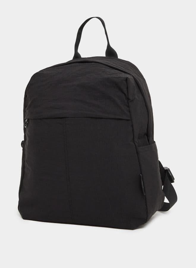 Styli Black Nylon Zip Backpack - Image 1