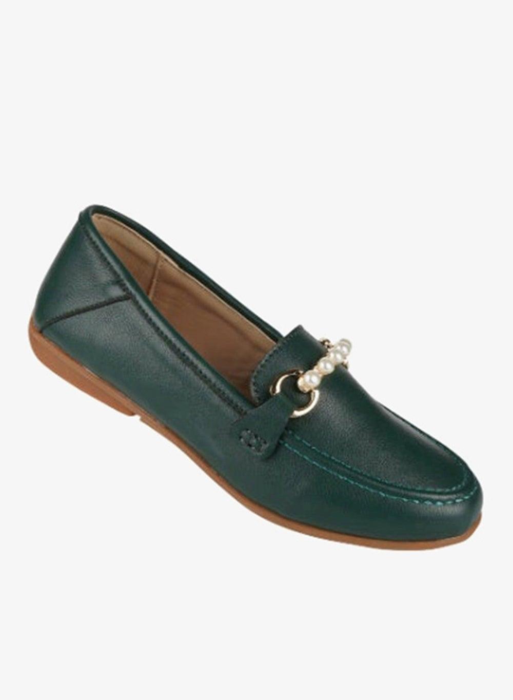 Michelle Morgan 092-2508 Green Mule Slip-On Flats - Image 1