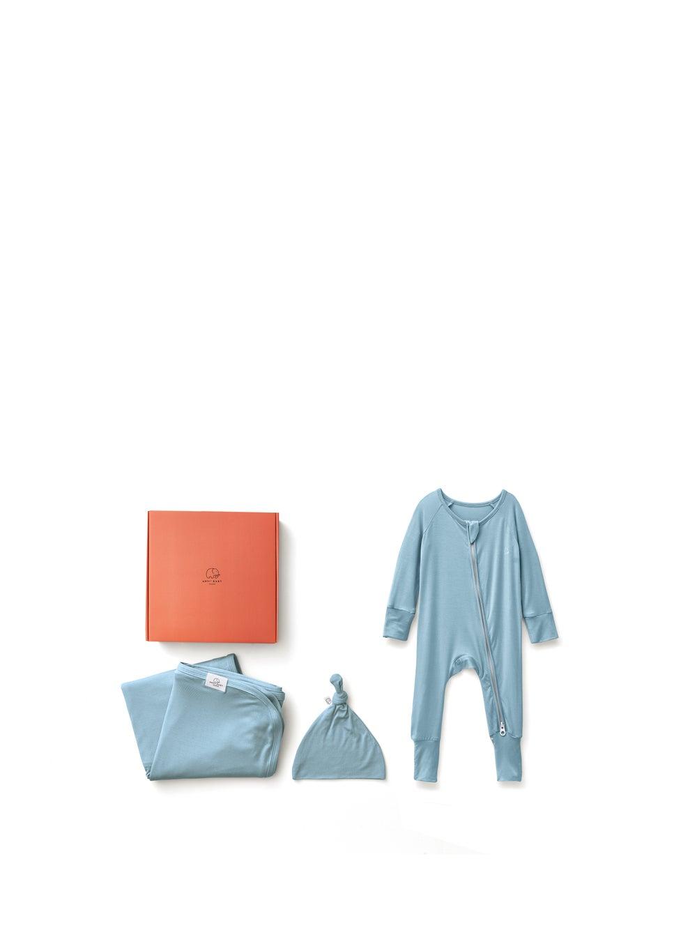 Bamboo Swaddle and Sleep Suit Gift Set Celestial Blue - Image 1
