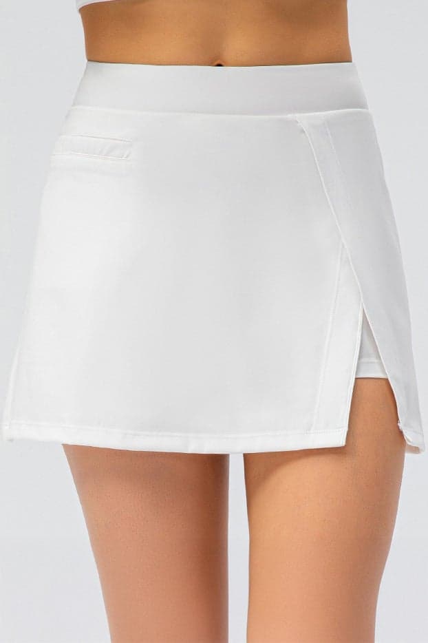 White High-Waist Padel Tennis Skirt SVL Performance Fit - Image 1