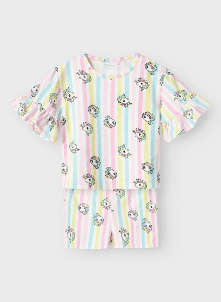 Girls Pink Frosting Graphic Tee & Shorts Set - Image 1