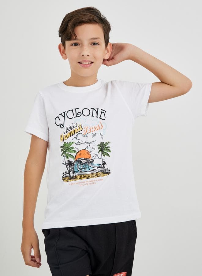 Styli Boys Graphic Print Cotton T-Shirt - Image 1