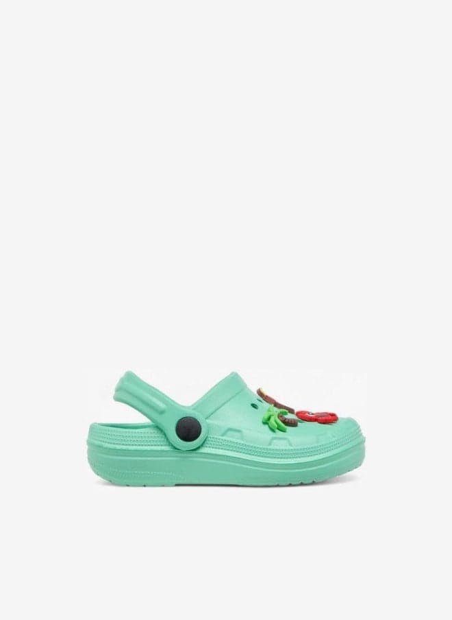 Boys Beach Accent Clogs with Backstrap Green - Image 1