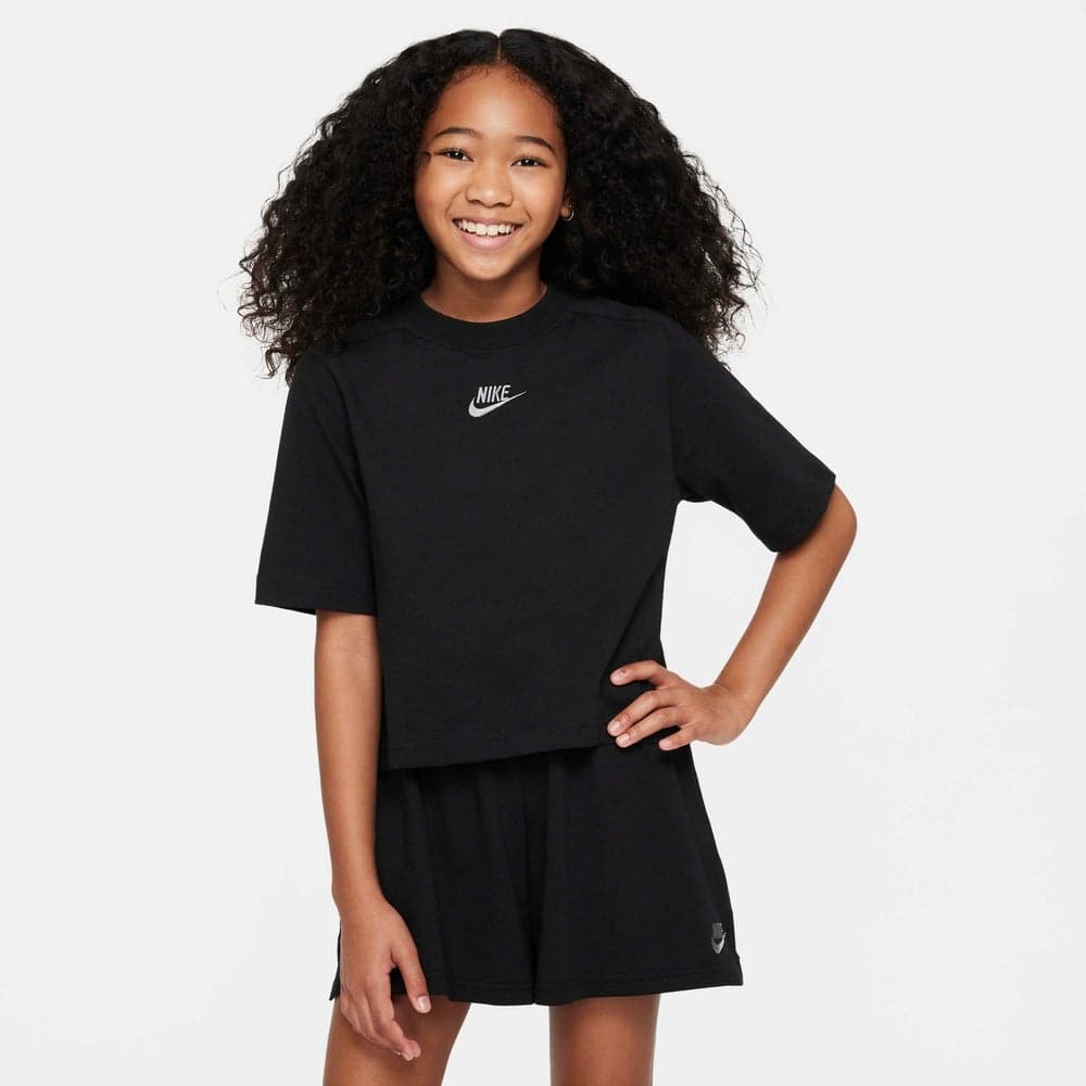 Nike Kids' Sportswear Cotton T-Shirt Black - Image 1