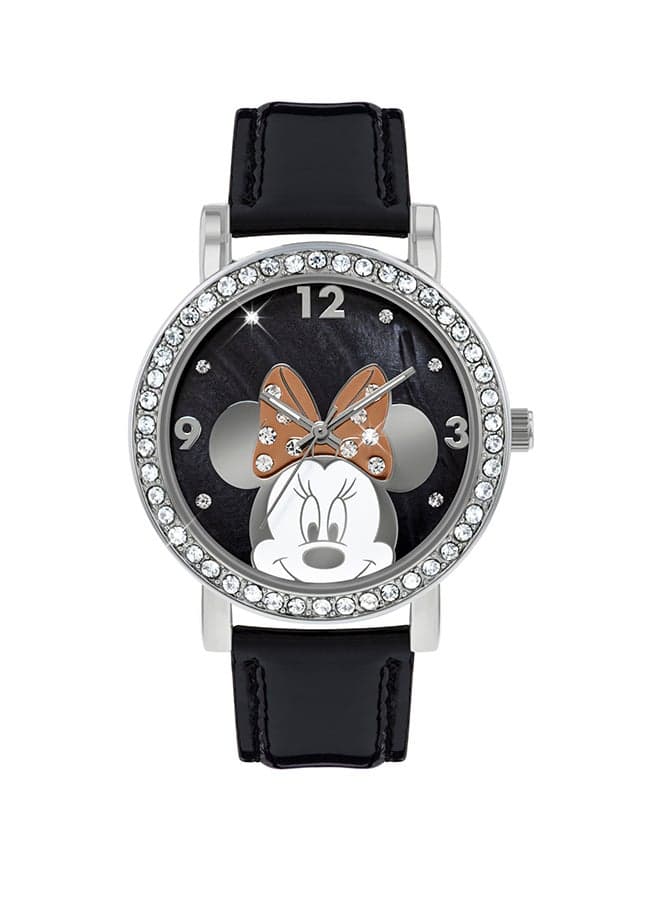 Girls Minnie Mouse Analog PU Leather Watch MN1149 32 Mm - Image 1