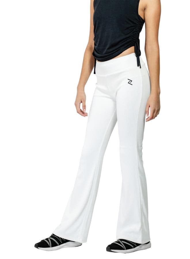 Women's High-Rise Flared Ribbed Boot Cut Pants - Image 1