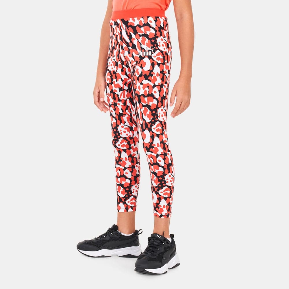 Kids' Alpha Animal Print Cotton Leggings - Image 1
