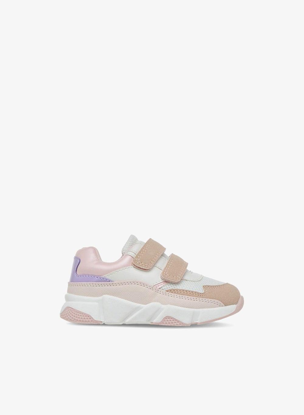 Girls Panelled Sneakers 8505 019G Hook & Loop - Image 1
