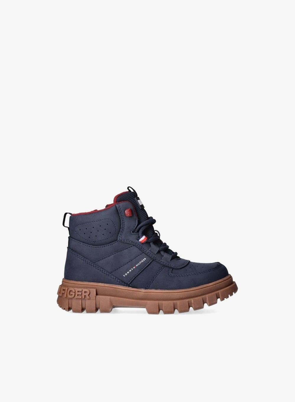 Little Lace-Up Boots with Cleated Sole - Image 1