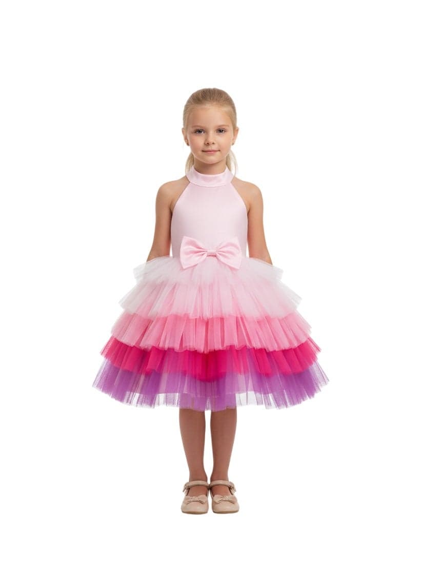 D' Daniela Gina Pink Party Dress - Image 1