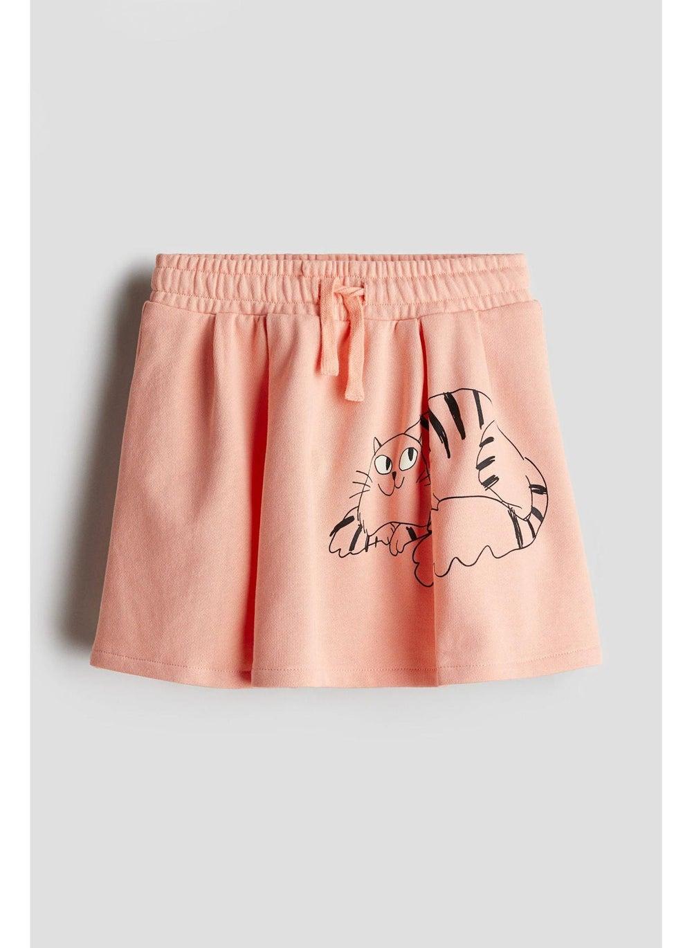 Girls Pleated Cotton Skirt with Drawstring Waist - Image 1