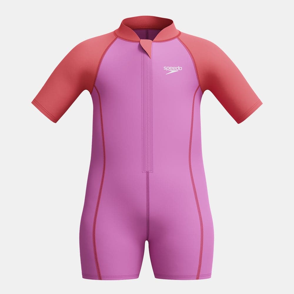 Speedo Sd8 Neoprene Kids Swim One-Piece Pink - Image 1