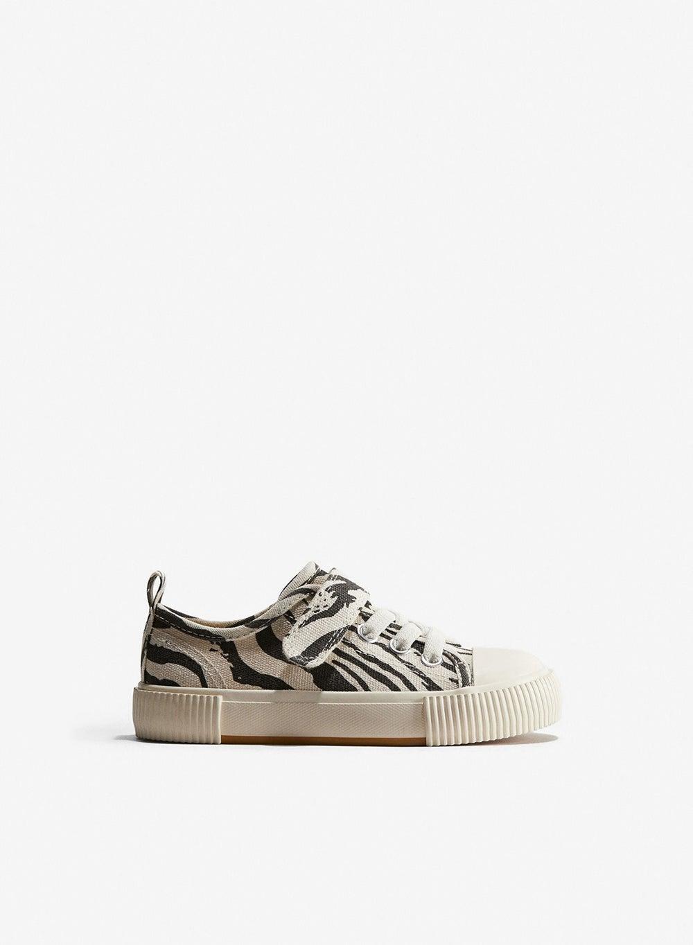 Cotton Canvas Trainers with Elastic Lacing - Image 1