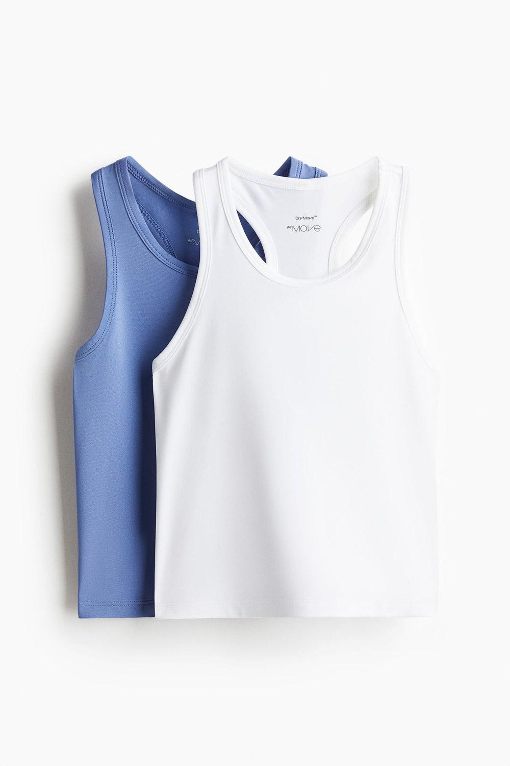 2-pack DryMove™ Girls Racerback Vest Tops - Image 1