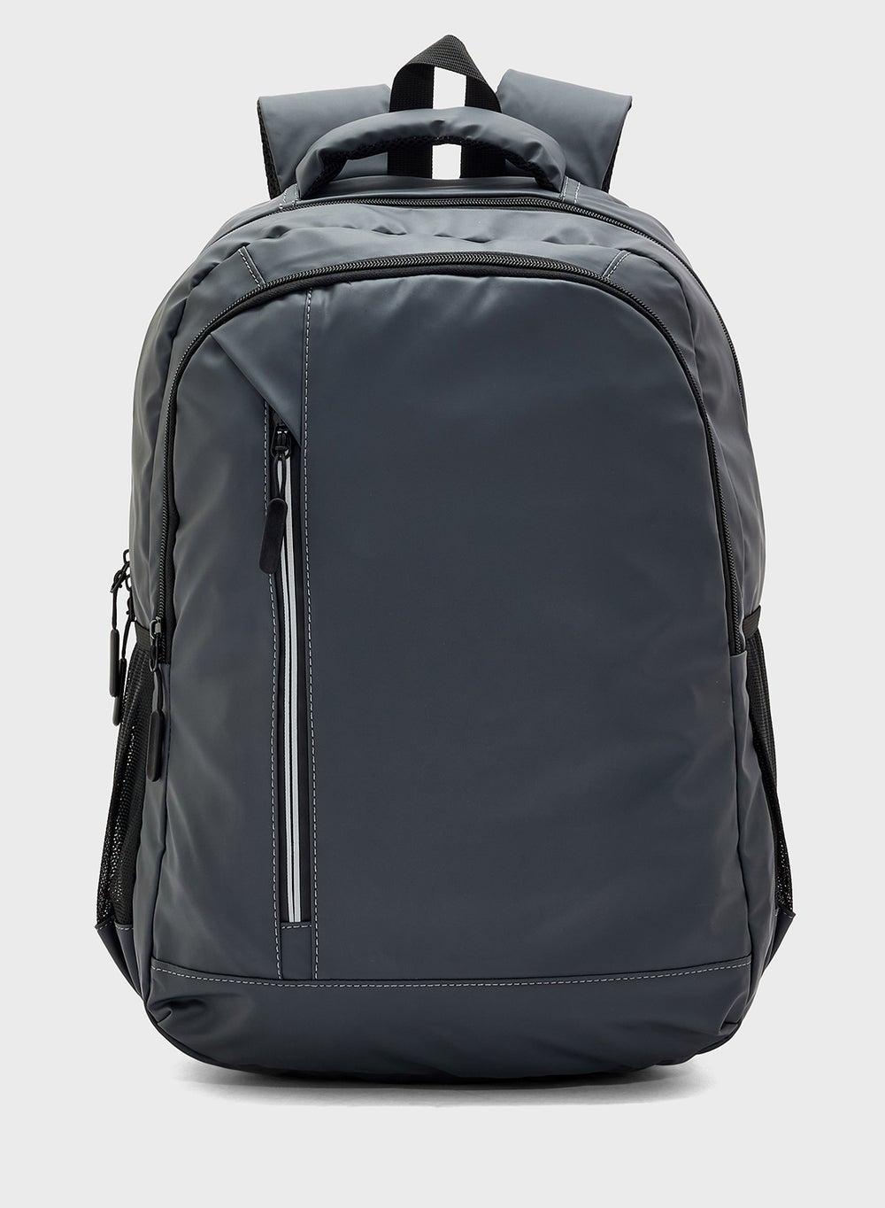 Yk8641 Grey Multi-Compartment Padded Backpack - Image 1