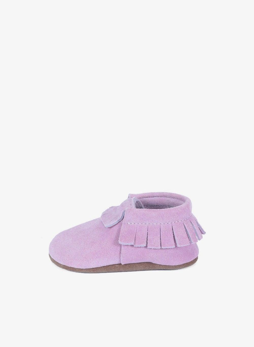 Purple Kids Genuine Leather Moccasins - Image 1