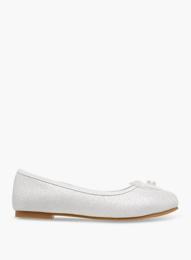 Butterfly Accent Girls Slip-On Ballerina Shoes - Image 1