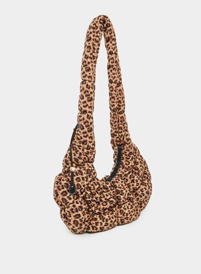 Styli Leopard Print Shoulder Bag 7011665520Multi - Image 1