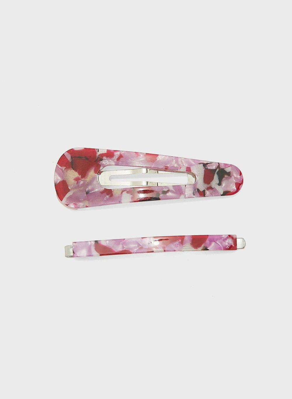 Kids 2 Pack Resin Hair Clips Set - Image 1