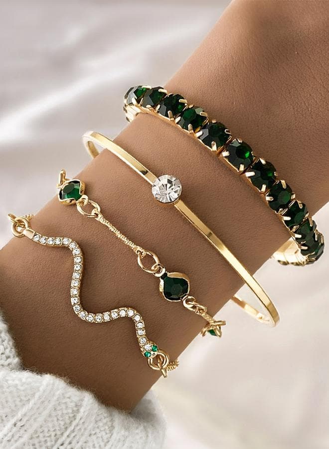 Styli Gold Embellished Bracelet Set of 4 - Image 1