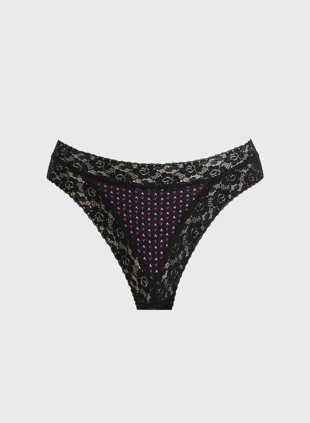 Brazilian Lace Active Panty B3614Ax Black - Image 1