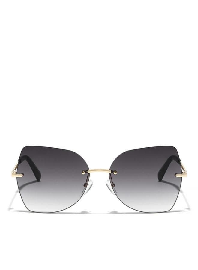 NAOMI Blackout Hexagon Gold Women’s Sunglasses - Image 1