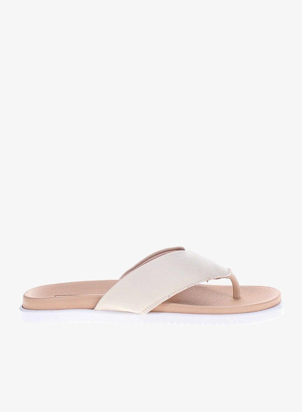 Moleca Off White Flat Sandals – Brazilian Comfort Style - Image 1