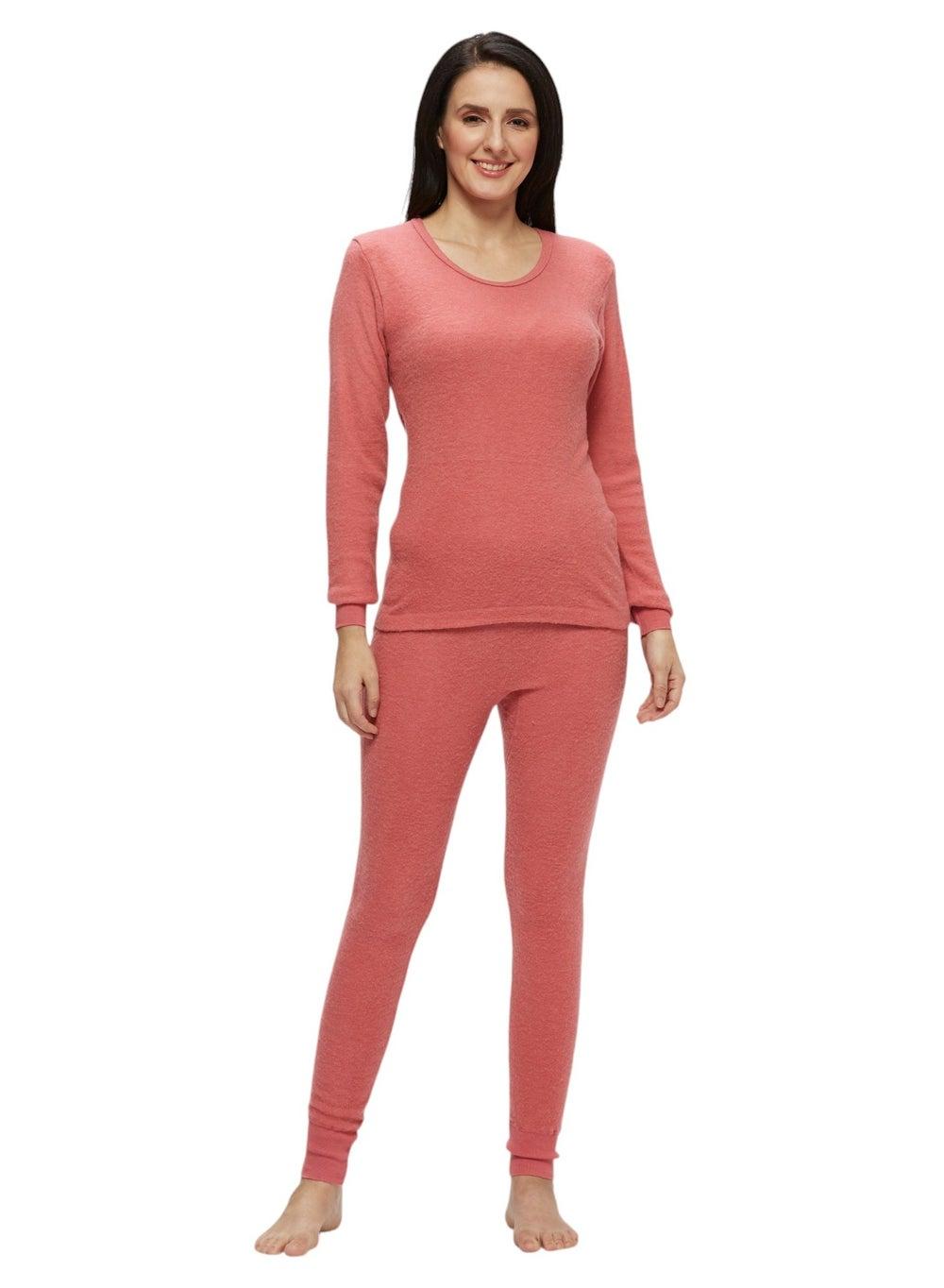Cherry Pink Thermal Set BYT2936 Women’s Cotton Base Layer - Image 1