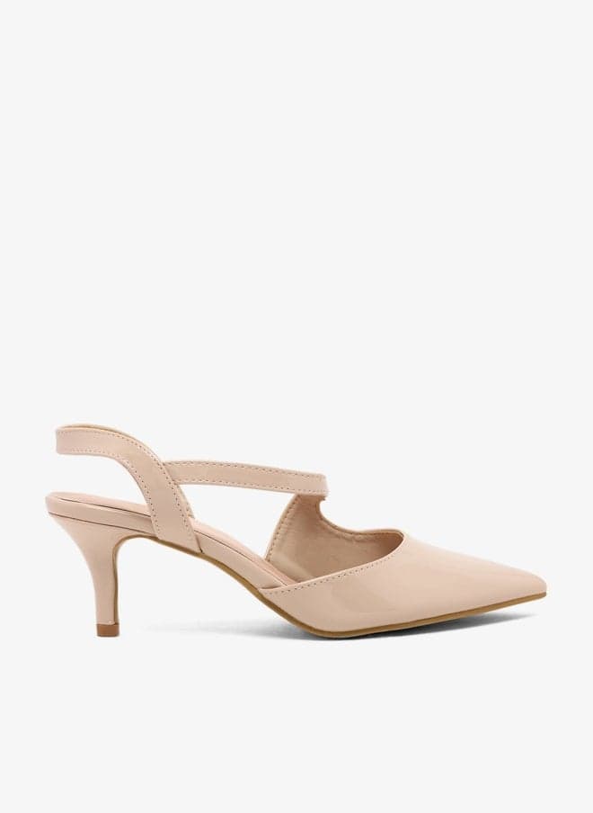 Nude Mid Heel Slingback Pump F90145Up1 - Image 1
