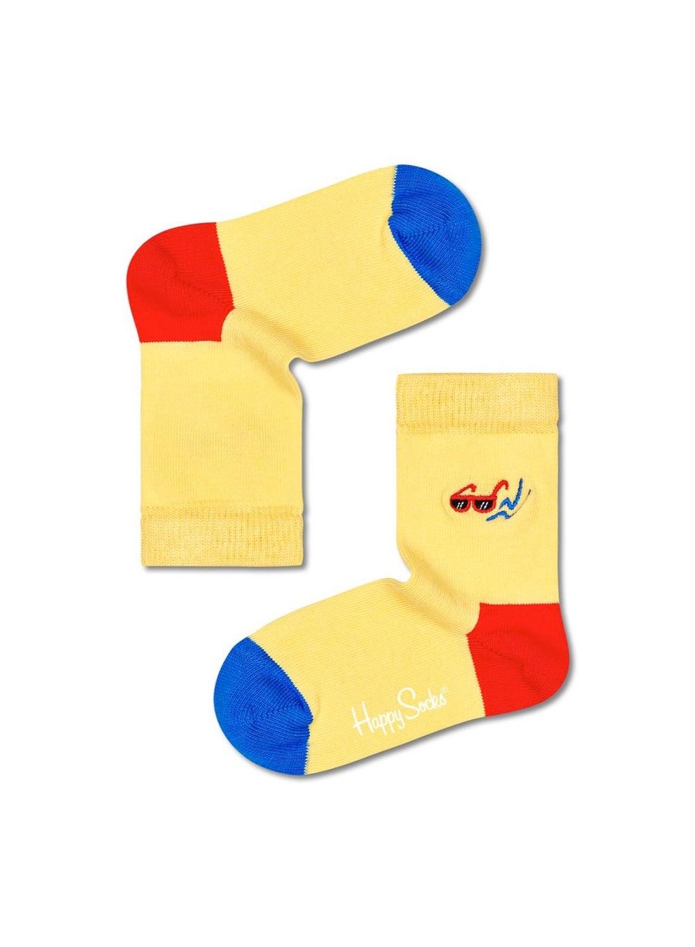 Kids Embroidery Sunny Days Cotton Sock - Image 1