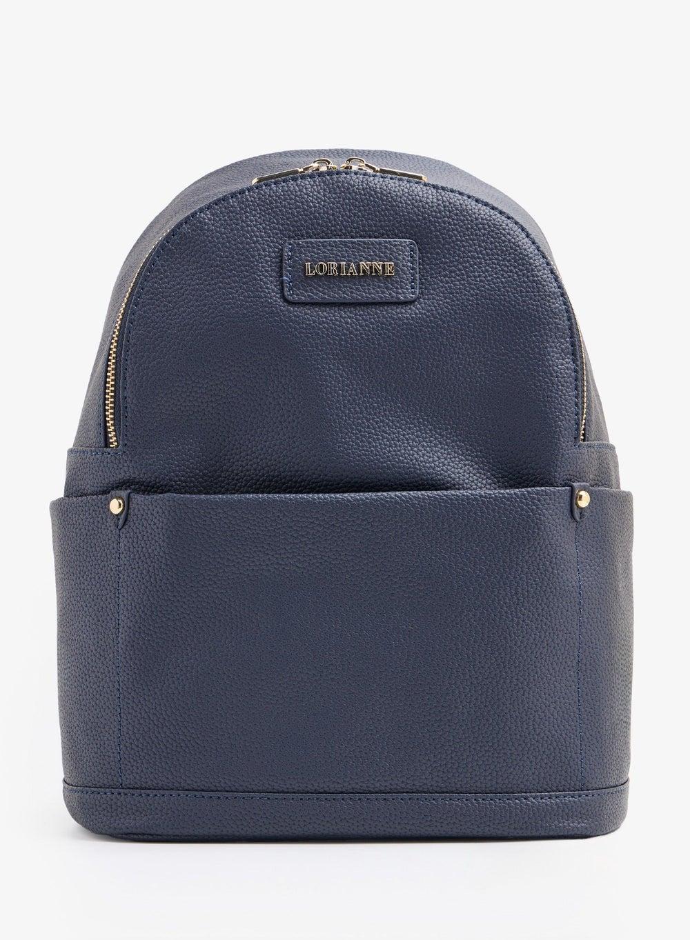 Aysha Re-Medium Blue Microfiber Backpack LRPWH1H016 - Image 1