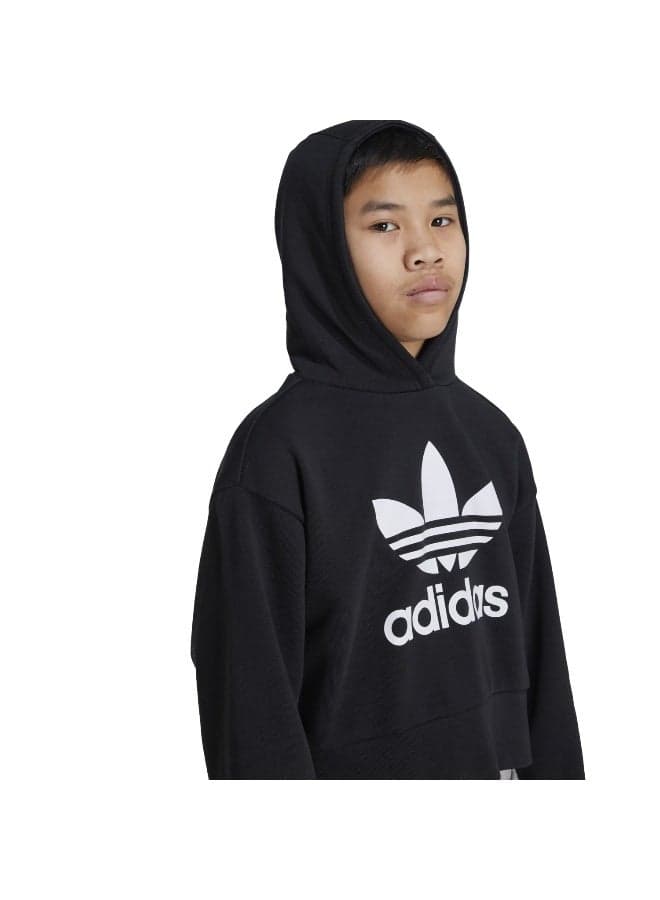 CROPPED HOODIE Black Originals Kids Sweatshirt - Image 1