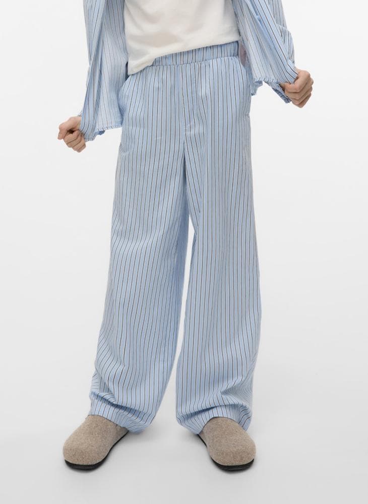 Kids Striped Wide Leg Sweatpants - Image 1
