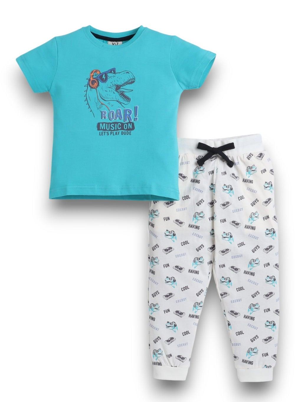 Victor and Jane Printed T-Shirt & Pyjama Set - Image 1