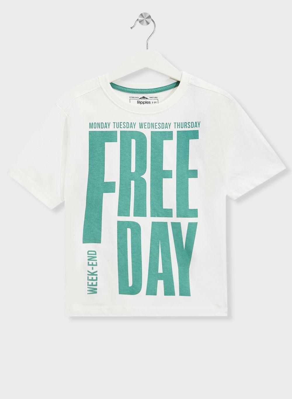 Boys Drop Shoulder Cotton Graphic T-Shirt - Image 1