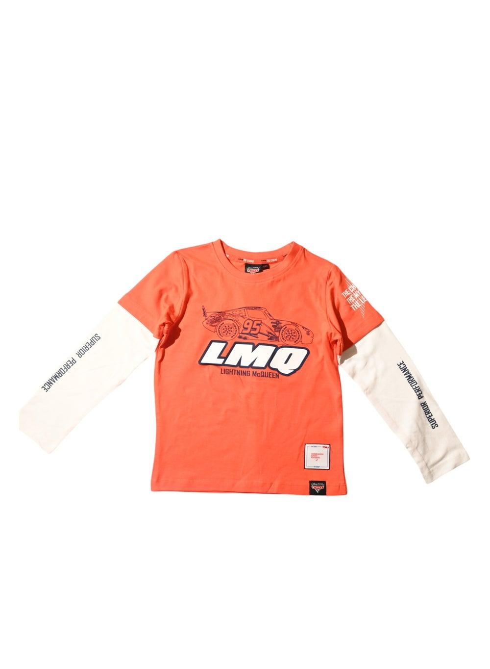 Lightning McQueen 95 Kids Orange Graphic T-Shirt - Image 1