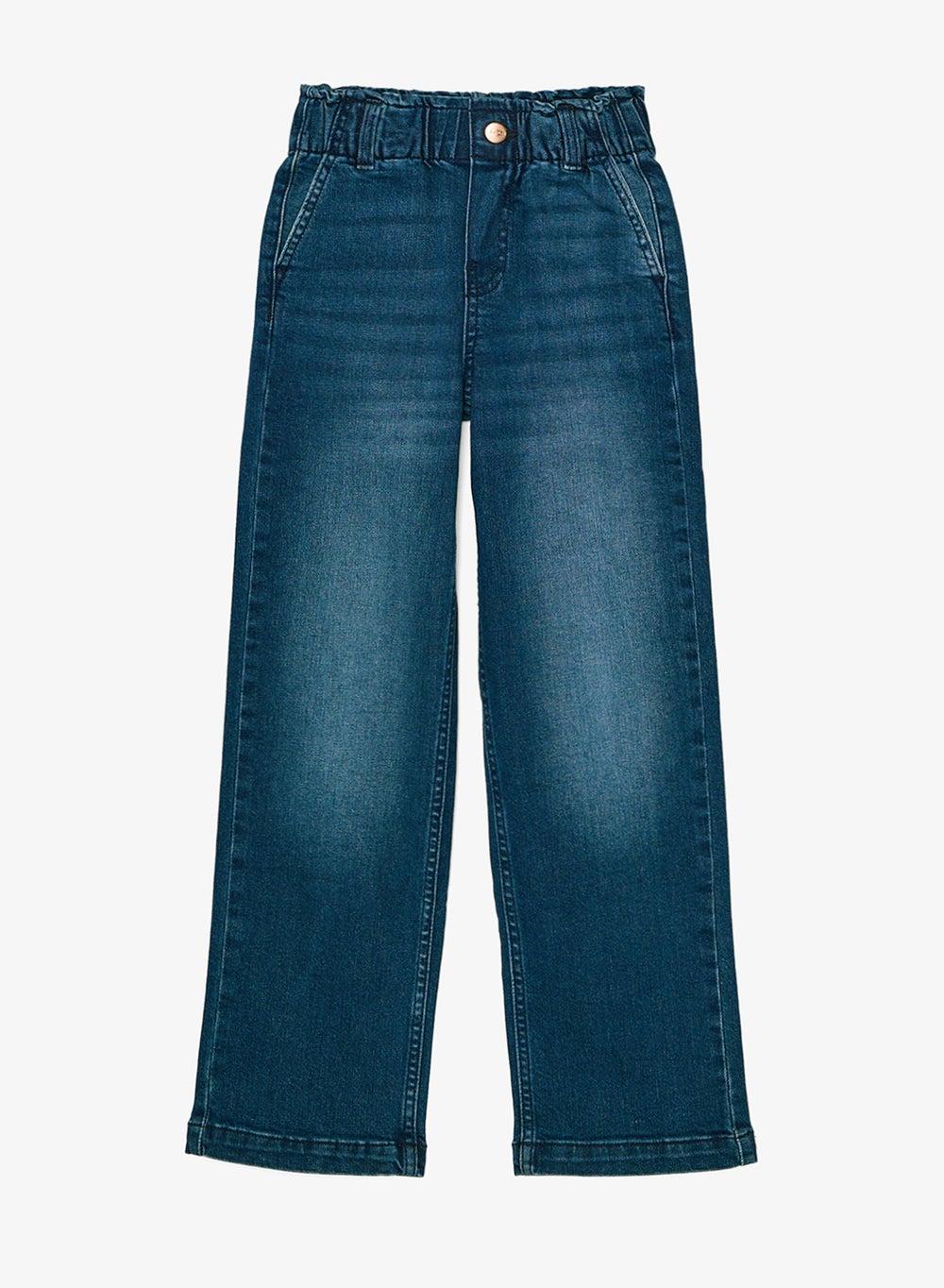 Girls Straight Leg Blue Denim Jeans - Image 1