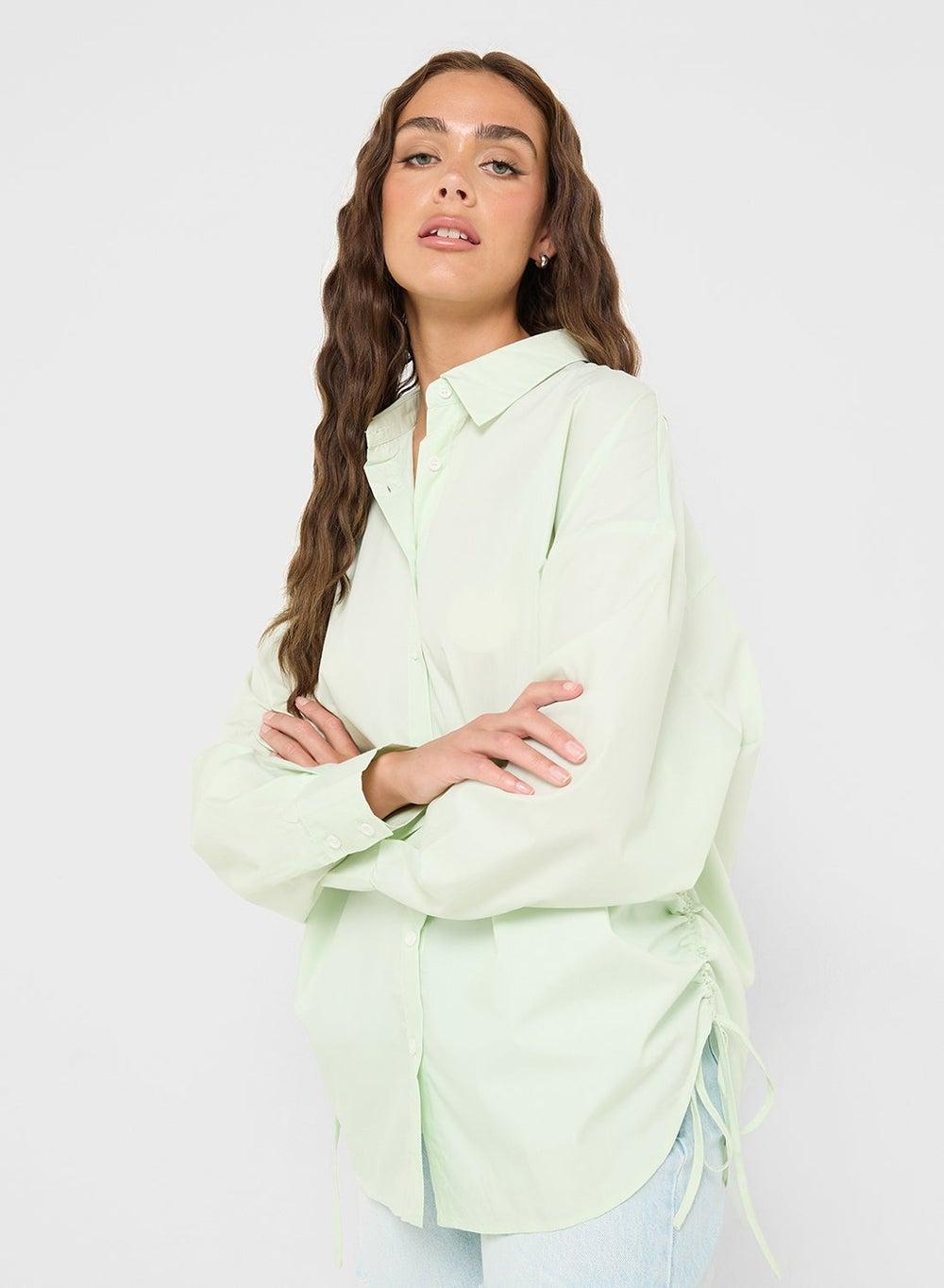 Pistachio Green Oversized Button Down Shirt 1219 54 - Image 1