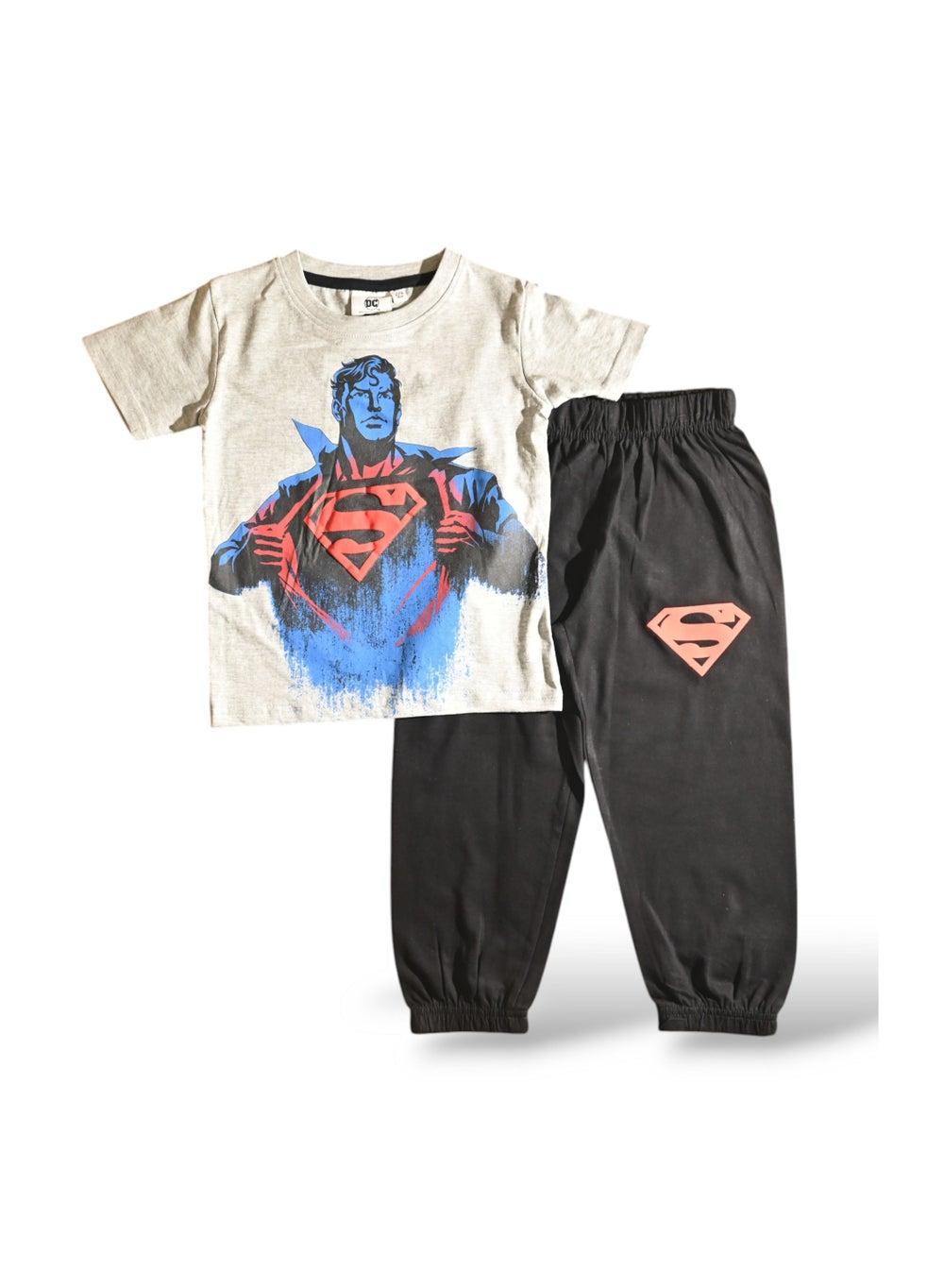 SUPERMAN Boys Short Sleeve Pajama Set - Image 1