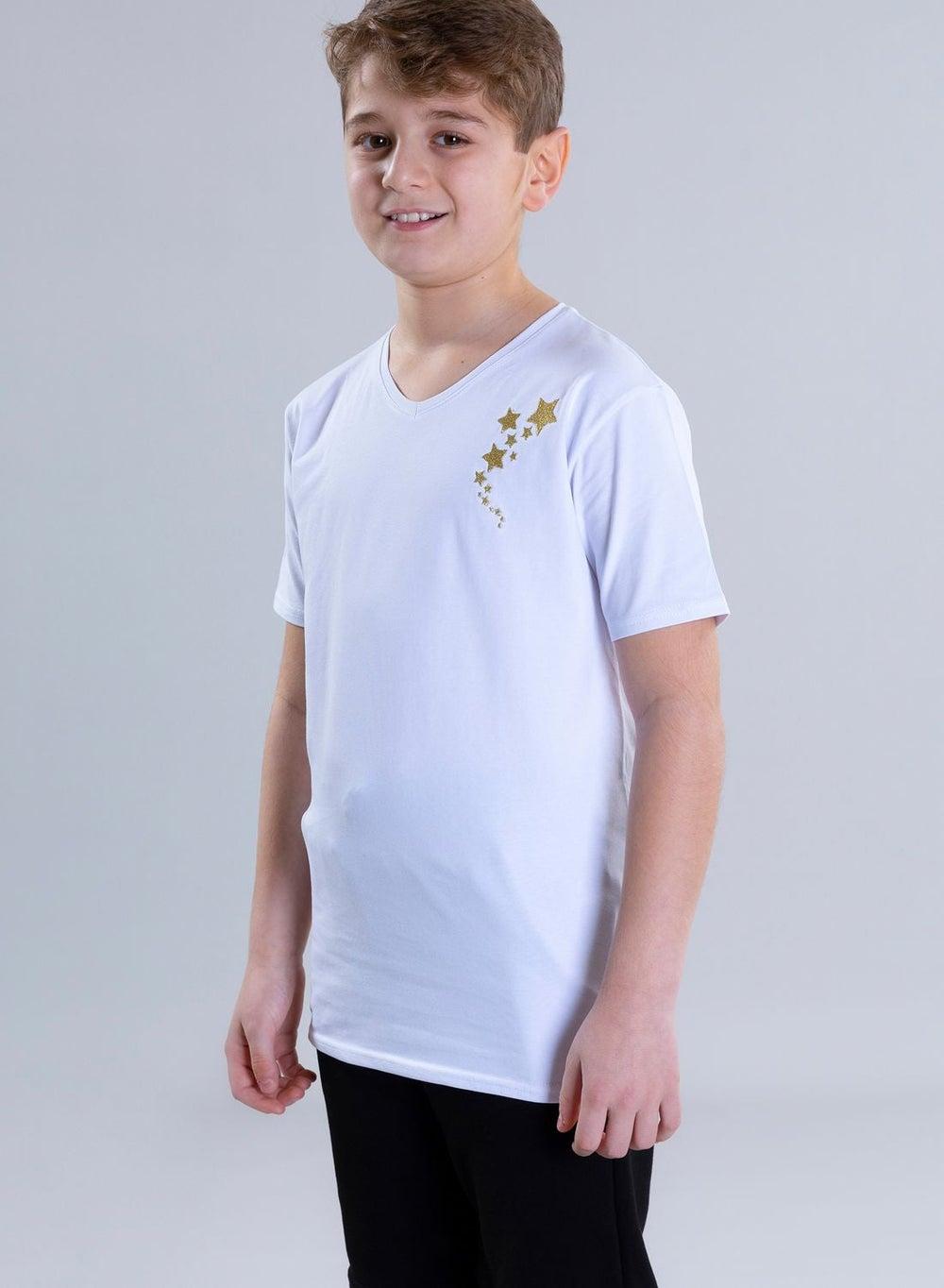Kids Star Embroidered Casual T-Shirt - Image 1