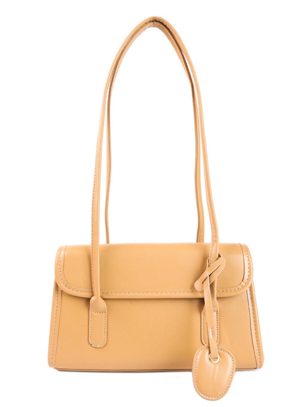 Bg5421 Beige Mini Rectangular Shoulder Handbag - Image 1