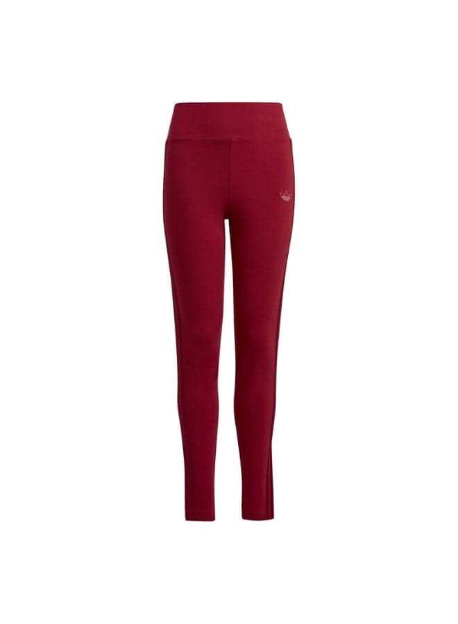 adidas Purple Originals Kids 3-Stripes Leggings - Image 1