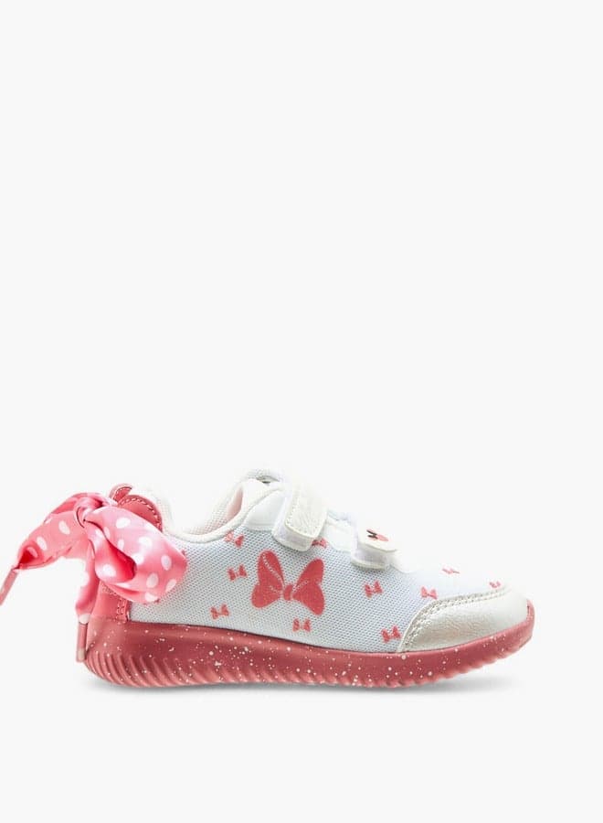 Minnie Mouse Print Hook and Loop Sneakers - Image 1