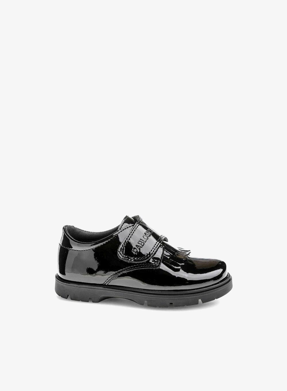 Girls’ Leather School Shoes Hook & Loop 360419 - Image 1
